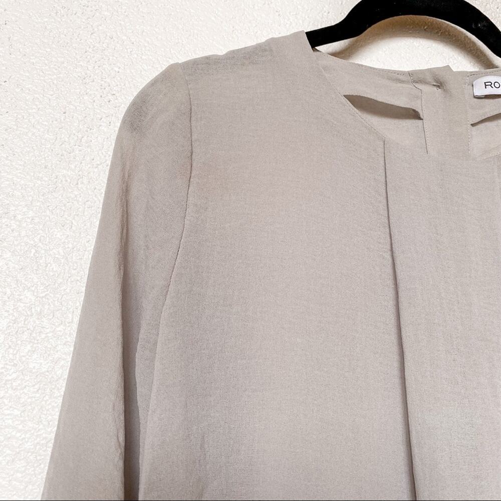 Rodebjer Sheer Pleat Front Button Back Blouse Siz… - image 3